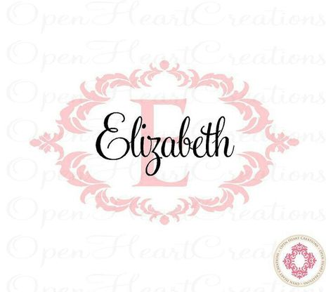 Elizabeth Name, Girls Names Vintage, Girl Names With Meaning, Nursery Girl, Trendy Baby Nursery, Shabby Chic Frames, Gods Love Quotes