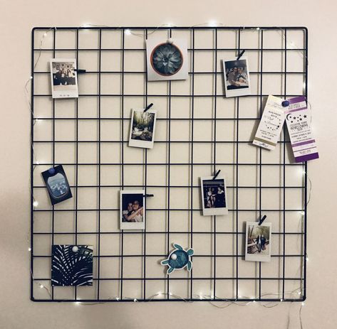 #room #roomdecor #roomideas #roominspiration #wireboard #polaroid Wall Rack Design, Wire Board, Giving Up Quotes, Digital Embroidery Patterns, Wall Racks, Diy Room, Digital Embroidery, New Room, Room Diy