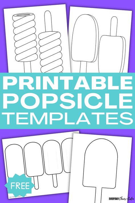 Are you looking for a free popsicle template or outline for a cool summer craft? These printable popsicle templates are the perfect base for popsicle arts, crafts, or decorations! These printable popsicle templates are perfect for kids of all ages- from preschoolers to elementary ages kids. Great for an easy kids craft! Summer Foods Crafts Preschool, Popsicle Preschool Craft, Popsicle Art Preschool, Ice Pop Craft, Preschool Popsicle Crafts, Paper Popsicle Craft, Popsicle Svg Free, Preschool Summer Theme Crafts, Popsicle Paper Craft