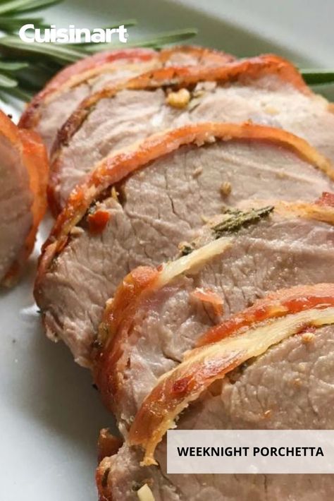 Introducing our Weeknight Porchetta - the perfect recipe for anyone with a busy weekday schedule. Cook your #Porchetta in our Digital #AirFryer Toaster Oven using the Roast and Air Fry features. Using the Dual Cook setting, place your Porchetta in the AirFryer basket, and set the timer! It will manuallly switch from roasting to air frying, so you can sit back and listen for the timer. #cuisinart #savorthegoodlife #dinnermeals #familydinner #toasteroven #kitchenappliances #weeknightmeals Cuisinart Air Fryer Toaster Oven, Weekday Schedule, Cuisinart Air Fryer, Porchetta Recipe, Cuisinart Recipes, Porchetta Recipes, Toaster Oven Recipes, Oven Recipes, Air Frying