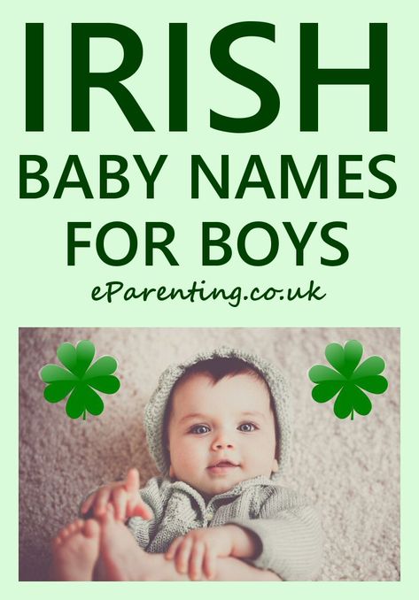 Traditional Irish boy's baby names to choose for your baby, with their meanings. Give your baby boy a name originating in Ireland. #babynames #irishnames #irishbabynames #irishboysnames #ireland #stpatricksday Baby Names Uk, Irish Boy Names, Irish Girl Names, Baby Names Short, Old Fashioned Baby Names, Irish Baby Names