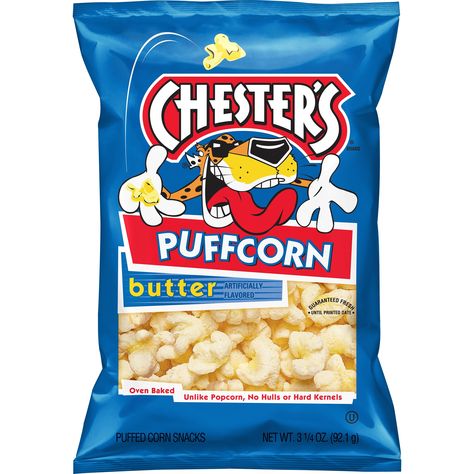 Caramel Puff Corn, Birthday Cake Popcorn, Cheese Puff, Corn Snacks, Buttered Corn, Baked Corn, Butter Popcorn, Fry Bread, Flavored Popcorn