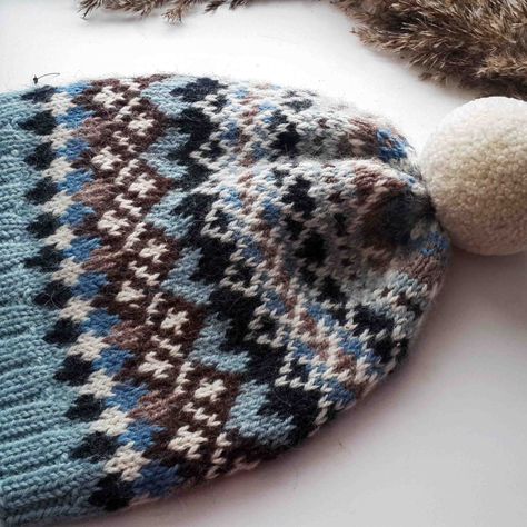 Fair Isle collection | VETKA Fair Isle Knitting Patterns Free, Dark Cloudy Sky, Fair Isle Hat Pattern, Cake Hat, Beauty Fair, Beanie Knitting Patterns Free, Knit Beanie Pattern, Fair Isle Hat, Hat Knitting Pattern