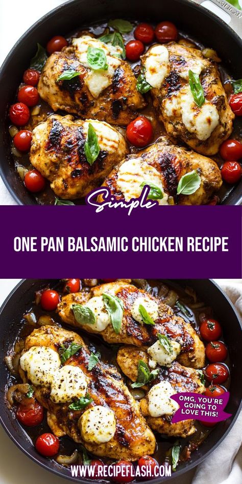 Searching for the perfect one-pan meal for your Mediterranean dinner? This One Pan Balsamic Chicken is a flavorful and nutritious choice that will delight your taste buds. It’s easy to prepare and clean up! Be sure to save this recipe for future Mediterranean meal inspiration! Balsamic Chicken Recipe, Balsamic Chicken Thighs, Balsamic Chicken Recipes, Mediterranean Diet Recipes Dinners, Healthy Beef Recipes, Crockpot Healthy, Thanksgiving Dinner Menu, Chicken Thigh Recipes Crockpot, Easy Chicken Dinner Recipes