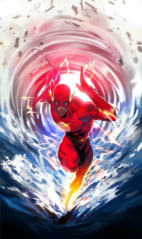 The Flash - Running Water Book Animation, Flash Running, Flash Barry Allen, Univers Dc, Arte Dc Comics, Marvel Cosplay, Dc Comics Characters, Superhero Comics, Black Canary