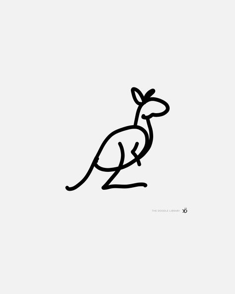 Kangaroo #simpledrawing How To Draw A Kangaroo, Kangaroo Drawing Easy, Kangaroo Outline, Simple Kangaroo Drawing, Kangaroo Cartoon Drawing, Kangaroo Funny, Cartoon Kangaroo, Kangaroo Craft, Kangaroo Drawing