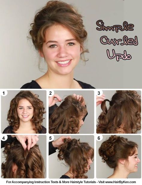 Easy Victorian Hairstyles, Curled Updo Hairstyles, 1800s Hairstyles, Regency Hair, Regency Hairstyles, Regency Costume, Historical Hairstyles, Updo Hairstyles Tutorials, Edwardian Hairstyles