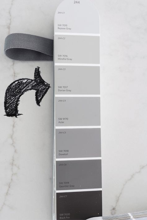 Sherwin Williams Dorian Grey, Sherwin Williams Dorian Gray, Gray Paint Colors Sherwin Williams, Grey Painted Kitchen, How To Start Painting, Dorian Grey, Best Gray Paint Color, Gray Painted Walls, Dark Grey Paint