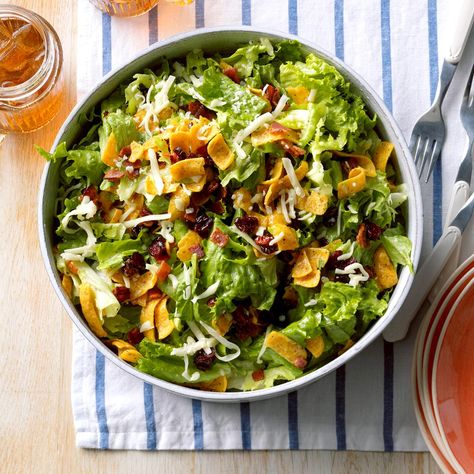 Corn Chip Salad, Chip Salad, Corn Chip, Pasta Salad With Spinach, Potluck Salad, Salads For A Crowd, Lomo Saltado, Pear Salad, Tossed Salad