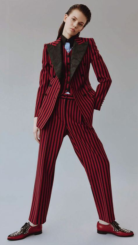 Pinstripe Suit. Circus Outfits, Drag King, Red Suit, Pinstripe Suit, Alt Fashion, Character Outfits, Looks Style, Clue, Gotham