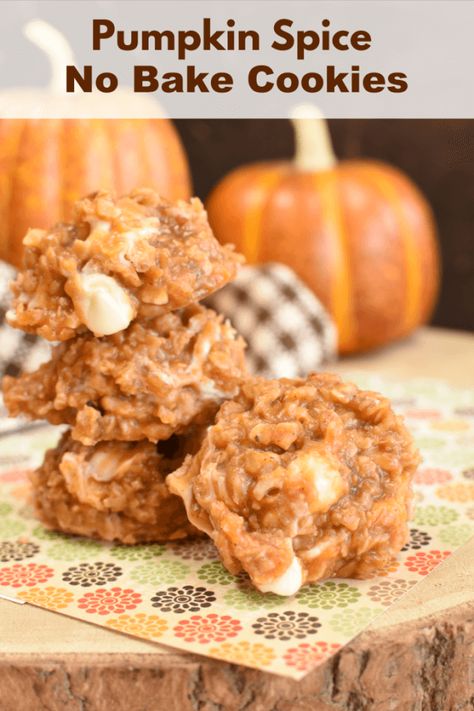 Dessert Recipes Pumpkin, Oats Pudding, Pumpkin No Bake Cookies, Pumpkin Dessert Recipes, Cookies Pumpkin, Recipes Pumpkin, Pumpkin Recipes Easy, Baking Recipes Cookies, Pumpkin Recipes Dessert