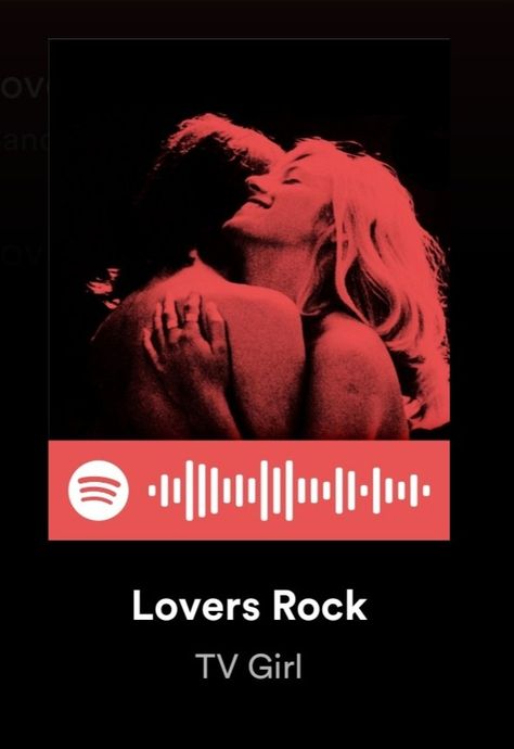 Lovers rock-TV Girl spotify code French Exit, Lovers Rock, Music Poster Ideas, Spotify Code, Tv Girl, Girl Code, Drawing Pad, Girl Posters, Love Rocks