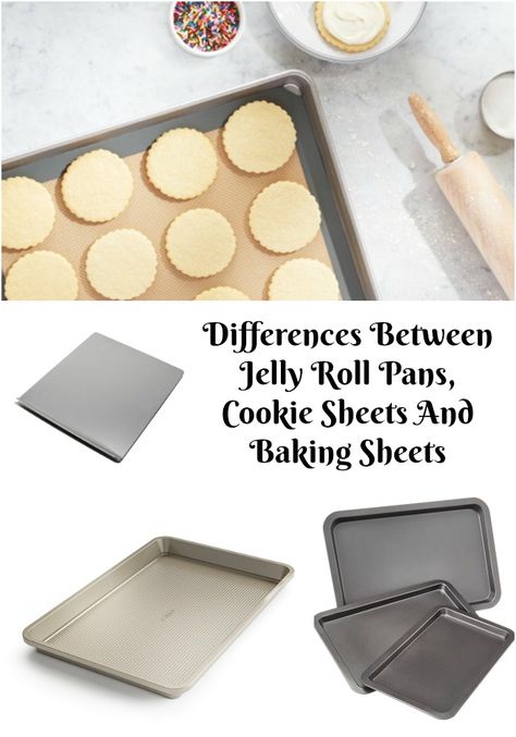 From Val's Kitchen - Differences Between Jelly Roll Pans, Cookie Sheets And Baking Sheets Pan Cookies, Flat Pan, Best Pans, Waffle Cookies, Cookie Sheets, Jelly Roll Pan, Peanut Brittle, Pan Sizes, How To Cook Fish