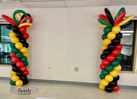 Divinely Favored Creations Juneteenth Celebration, Balloon Columns, Balloon Decor, Deco Mesh Wreaths, Mesh Wreaths, Deco Mesh, Balloon Decorations, Fascinator, Gift Baskets