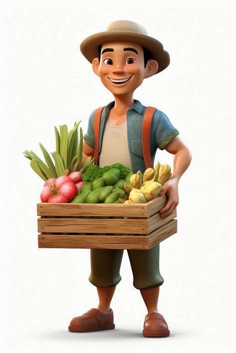 Holding farmer plant food. AI generated Image by rawpixel. | premium image by rawpixel.com / Manee Rawpixel Farmer Character, Farmer Illustration, Farmer Design, Best Celebrity Dresses, Classroom Window, Vector Characters, Farm Cake, Face Model, Art Village