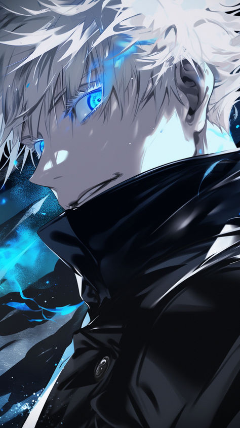 Gojo satoru Minimalistic white and blue wallpaper Jujutsu Kaisen Wallpaper Gojo 4k, Goju Santoro, Gojo Blue Eyes, Gojo Satoru Wallpaper 4k Iphone, Jujutsu Kaisen Gojo Satoru Wallpaper, Gojo Satoru Wallpaper 4k, Gojo Blue, Anime Verse, White And Blue Wallpaper