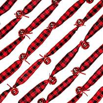 Red Plaid Christmas Decorations, Red And Black Buffalo Plaid Christmas, Ribbon Garland Christmas Tree, Ribbon Garland Christmas, Garland Christmas Tree, Burlap Garland, Buffalo Plaid Ribbon, Home Decor Metal, Ornament Garland