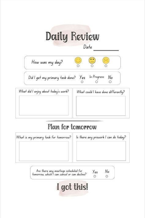 Student Daily Planner, Bullet Journal Contents, Daily Work Planner, Free Planner Templates, Review Template, Daily Review, Student Planner Printable, Work Journal, Social Media Planner