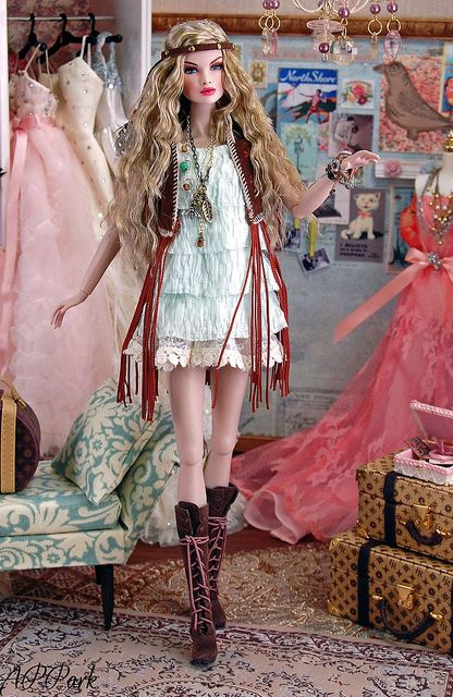 Parisian Closet: Erin | Flickr - Photo Sharing! Parisian Closet, Boho Barbie, Hippie Chick, Dolls Fashion, Im A Barbie Girl, Barbie Life, Barbie Vintage, Fashion Royalty Dolls, Doll Fashion