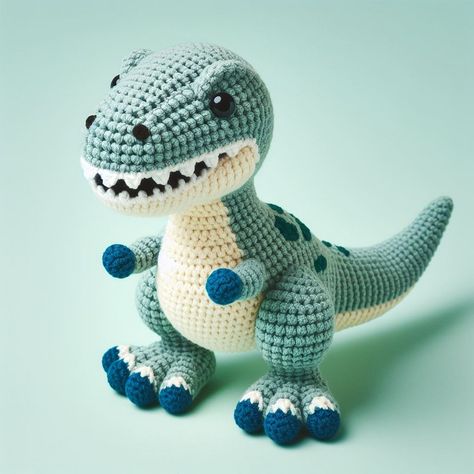 Crochet T-rex Dinosaur Amigurumi Pattern Trex Crochet Free Pattern, Crochet T Rex Pattern Free, Dinosaur Plushie Pattern, T Rex Crochet Pattern Free, Trex Crochet, Dino Crochet Pattern Free, Dinosaur Amigurumi Pattern, Crocheted Dinosaur, Crochet Stuffy