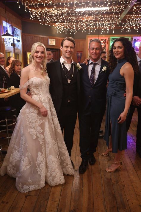 Chicago Fire: First Look at Brett and Casey’s Wedding Photos! Chicago Fire Gabby, Chicago Fire Brett, Pictures In Chicago, Sylvie Brett, Eamonn Walker, Fire Wedding, Matt Casey, Kara Killmer, Jesse Spencer