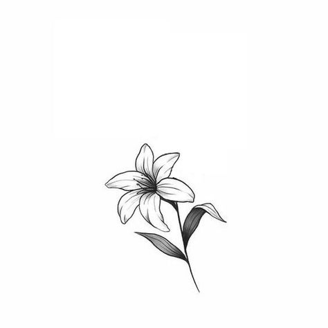 Lily Finger Tattoo, Lily Tattoo Design Simple, Minimalist Lily Tattoo, Simple Lily Tattoo, Lilly Tattoo Design, Flowers Silhouette, Flor Tattoo, Lillies Tattoo, Lily Tattoo Design