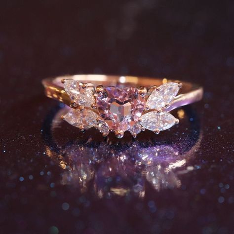 Fairytale Engagement Rings, Pretty Wedding Rings, Cute Promise Rings, Ethereal Jewelry, Rings Pink, Rings Green, Pretty Engagement Rings, Engagement Rings Princess, Cute Engagement Rings