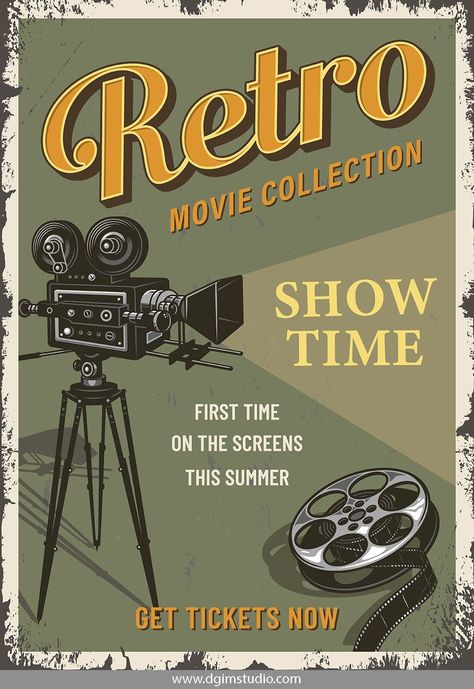 Cinema Wallpaper, Camera Movie, Vintage Movie Theater, Movies Wallpaper, Poster Vintage Retro, Film Reel, Show Time, Film Poster Design, Film Reels