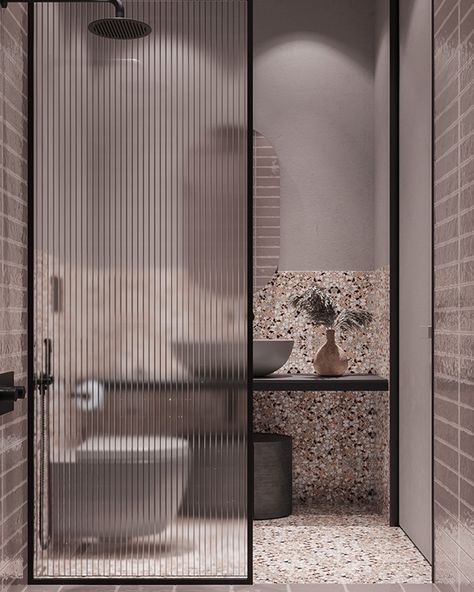 Bathroom Scandinavian Style, Toilet Design Modern, Resort Interior Design, Small Toilet, Bathroom Design Decor, Toilet Design, Bathroom Design Luxury, Modern Shower, Glass Bathroom