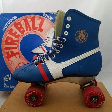 Vintage 70s Fireball Roller Derby Skates #vintage #rollerderby #fireball 70s Roller Skates, Roller Derby Costume, Roller Skates For Sale, Vintage Roller Skates, Roller Derby Skates, Derby Skates, Roller Skates Vintage, Kids Skates, Vintage Boys