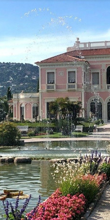 French Villa Aesthetic, St Jean Cap Ferrat, Cap Ferrat France, Rothschild House, South Of France House, French Villas, Villa Ephrussi De Rothschild, Villa Ephrussi, Saint Jean Cap Ferrat