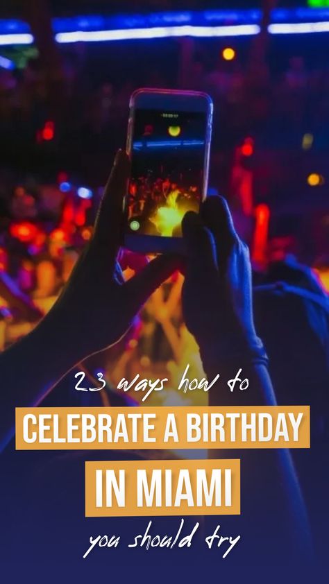 Planning a birthday, whether it’s your own or someone else’s, doesn’t have to be difficult. If you are going to have an amazing and special day in Miami, here are some fun activities you can try to celebrate your birthday in Miami. Go check this out! 30th Birthday Miami, 21st Birthday In Miami, Miami Birthday Ideas, Miami Birthday Trip, Birthday In Miami, Boozy Food, 27 Birthday Ideas, Miami Birthday, Husband 40th Birthday