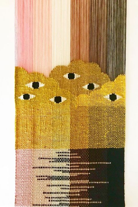 Tapestry Loom Weaving, Contemporary Tapestries, Tapestry Loom, Contemporary Weaving, Weaving Loom Diy, Fiber Wall Art, Weaving Loom Projects, Contemporary Textiles, Contemporary Embroidery