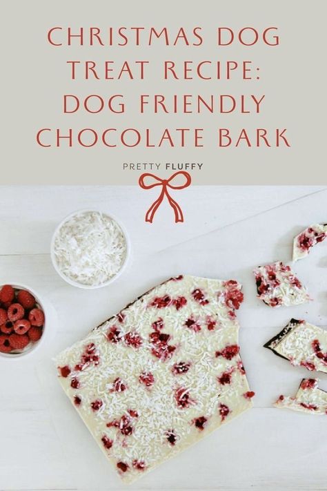 When you think Christmas dog treats, you can't go past the original and the best homemade 'chocolate' bark. Made from yoghurt, carob, raspberries and coconut, this festive, delicious and easy Christmas dog treat recipe is so good you will want to steal a few bites! Get our free Christmas bark for dogs recipe on the blog - includes free tutorial, photos and how-to make the perfect holiday treat for your fur baby! Homemade Chocolate Bark, No Bake Dog Treats, Christmas Bark, Christmas Dog Treats, Dog Treat Recipe, Chocolate Bark Recipe, Dog Treats Homemade Easy, Easy Dog Treat Recipes, Dog Treats Grain Free