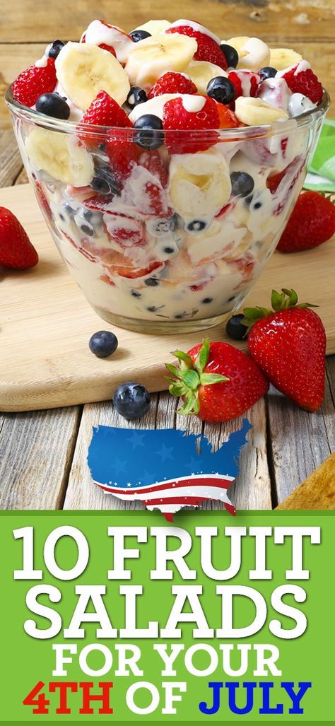 4th Of July Fruit Salad, Fruit Sald, 4th Of July Fruit, Holiday Candy Recipes, Best Fruit Salad, Fruit Salad Recipe, Summer Salads With Fruit, The Slow Roasted Italian, Fresh Fruit Salad