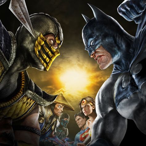 Poster for Mortal Kombat vs DC Universe Game Johnny Bravo, Zero Wallpaper, Univers Dc, Arkham City, Superman Wonder Woman, Video X, Batman Vs, Batman Joker, Universe Art