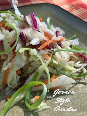 Turnips 2 Tangerines: German Style Coleslaw Bratwurst Sides, German Coleslaw Recipe, Oil And Vinegar Coleslaw, Vinegar Based Coleslaw Recipe, How To Make Coleslaw, Broasted Chicken, Vinegar Coleslaw, Deep Fried Fish, Herb Dressing