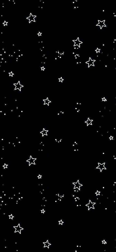 Black And Stars Wallpaper, Black Background With White Stars, Cute Stars Wallpaper, Black Wallpaper With Stars, Star Wallpaper Black, Black And White Lockscreen, Black Star Wallpaper, Mj Wallpaper, Stars Wallpaper