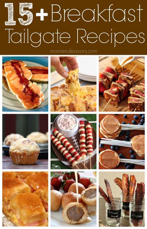 Fun Breakfast Tailgate Recipe Ideas {College Football Tailgate Party} Breakfast Tailgate Ideas, Breakfast Tailgate, Breakfast Tailgate Food, Football Tailgate Party, Unique Breakfast, Tailgate Ideas, Tailgate Recipes, Football Snacks, Breakfast Party