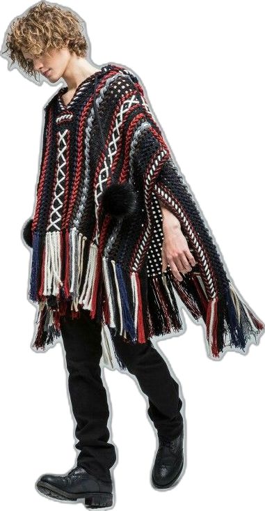 Ponchos For Men, Ranger Uniform, Poncho Men, Knitting Poncho, Poncho Outfit, Mens Trendy Outfits, Mode Boho, Knitwear Fashion, Vintage Hoodies