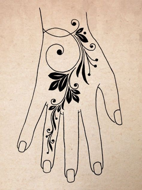 Henna Hand Tattoo Stencils, Henna Witch Design, Simple Leg Tattoos Women, Simple Witch Tattoo, Witch Hands Tattoo, Minimalistic Tattoo Ideas, Small Henna Designs, Henna Tattoo Stencils, Tattoo Design For Hand