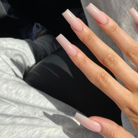 Long Nude Nails, Simple Almond Nails, Nails Hawaii, Russian Nails, Matted Nails, Acrylic Nails Nude, Long Square Nails, Tapered Square Nails, Classy Acrylic Nails