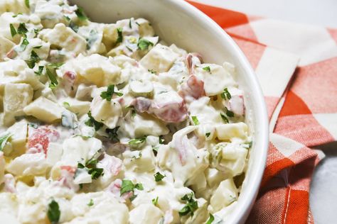 I think I found the solution. Martha Stewart Potato Soup, Martha Stewart Potato Salad Recipe, Martha Stewart Potato Salad, Mcallister Potato Salad, The Best American Potato Salad Food Network, Reser's Potato Salad Copycat, One Pan Pasta, Bacon Potato Salad, Salmon Potato