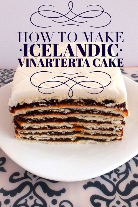 How to make Icelandic Vinarterta cake. A traditional Iceland Christmas dessert recipe. #vinarterta #Icelandiccake #Icelandchristmascake #Icelandcake Icelandic Recipes, Iceland Christmas, Icelandic Food, Viking Food, Nordic Recipe, Iceland Food, Scandinavian Recipes, Scandinavian Food, European Cuisine