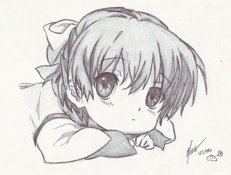 Ushio Okazaki from Clannad! Soooo cute <3 Tomoya And Nagisa, Clannad Ushio, Dango Family, Clannad Anime, Clannad After Story, Manga Wall, Speed Drawing, Samurai Champloo, Anime Things