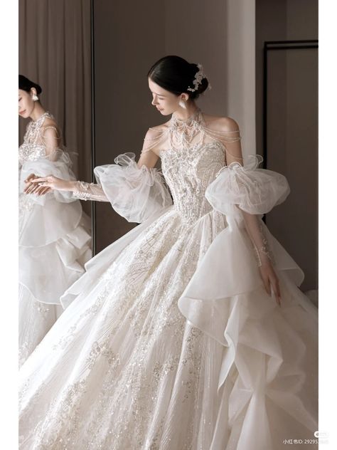 Asian Style Wedding Dress, Douyin Wedding Dress, Japan Wedding Dress, Wedding Dress Japanese, Japanese Wedding Dresses, Wedding Dresses Asian, Korean Wedding Dresses, Elegant Wedding Dress Ballgown, Japanese Wedding Dress