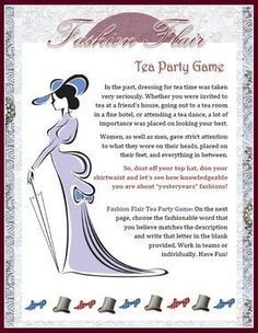 Find the most fun and unique tea party games, including theme-based games, to make your afternoon tea party a b… | Tea party games, Tea party, Tea party baby shower Tea Party History, Games To Play At A Tea Party, Birthday Tea Party Games, Tea Party Games For Women Ideas, Tea Party Trivia Free Printable, Tea Party Games For Women, Tea Party Games For Adults, Tea Party Checklist, Tea Games