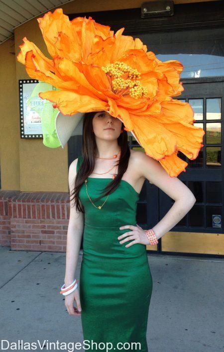 Kentucky Derby Prize Winning Hat: Bodacious Derby Dame Hats DFW Kentucky Derby Hats Diy, Derby Hats Diy, Kentucky Derby Party Outfit, Derby Ideas, Flower Costume, Derby Outfits, Funky Hats, Hat Day, Crazy Hats