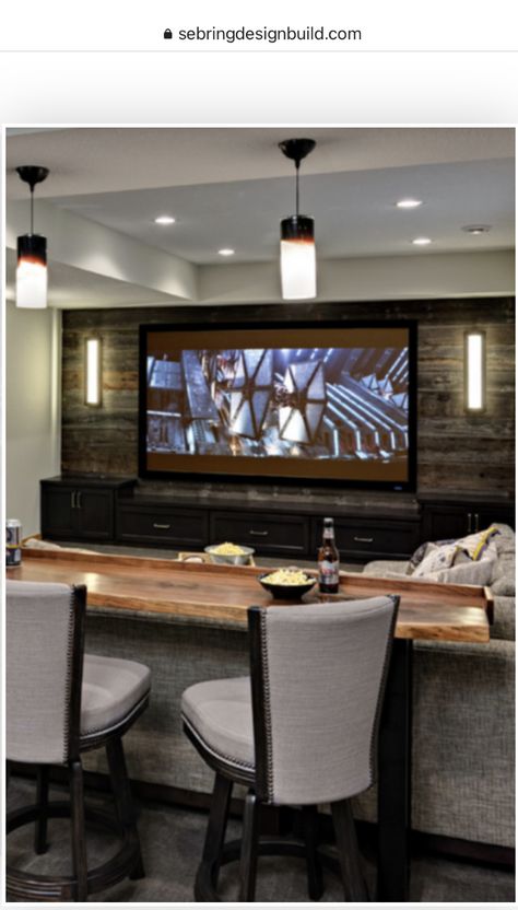 Home Bar With Fireplace, Rustic Media Room, Upstairs Bar Ideas, Football Basement Ideas, Room Conversion Ideas, Wet Bar Ideas Basement, Low Ceiling Basement Ideas, Garage Room Conversion, Luxury Basement Ideas