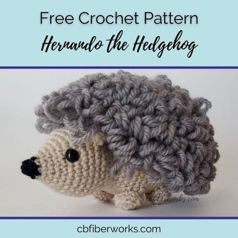 Free Crochet Pattern: Hernando the Hedgehog Crochet Hedgehog Free Pattern, Crochet Hedgehog, Crocheted Toys, Crochet Keychain Pattern, Crochet Animals Free Patterns, Crochet Amigurumi Free Patterns, Beginner Crochet Projects, Crochet Amigurumi Free, Crochet Animal Patterns